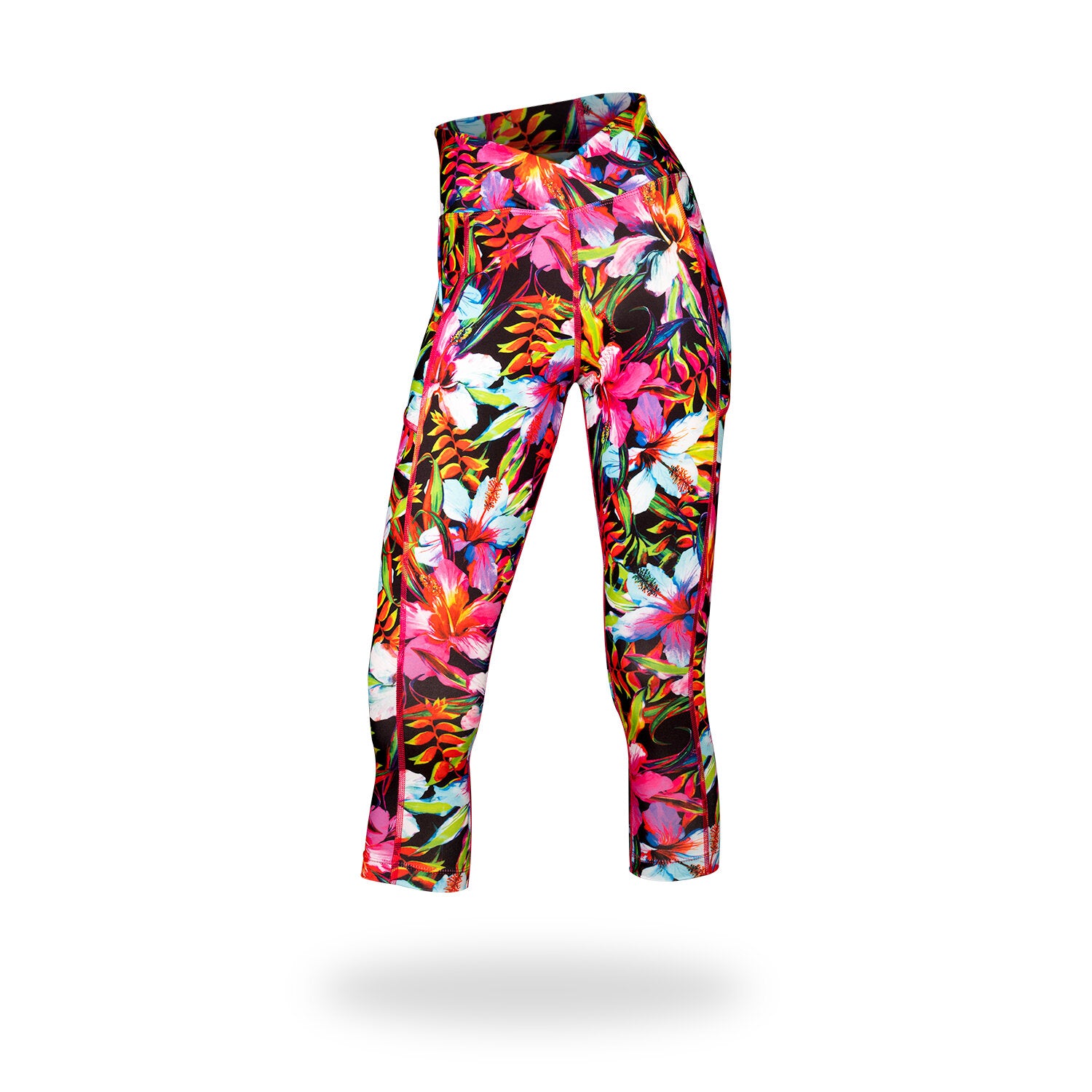 Wild Tropic Women's Padded Cycling Capri-WCWTXL