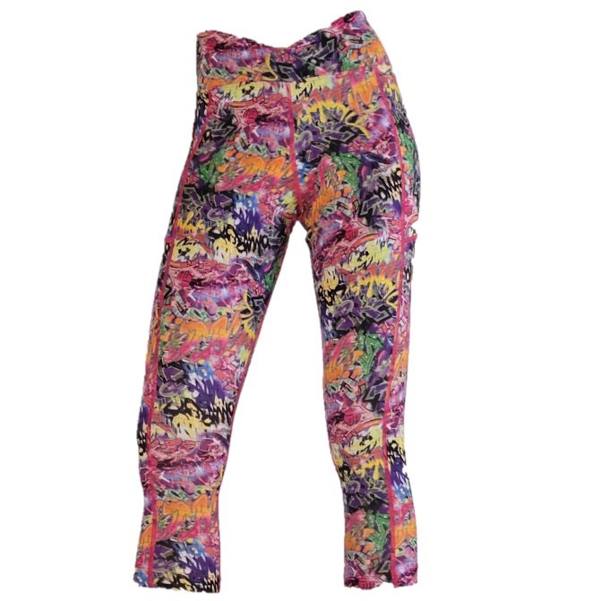 Wild Graffiti Women's Padded Cycling Capri-WCWGL