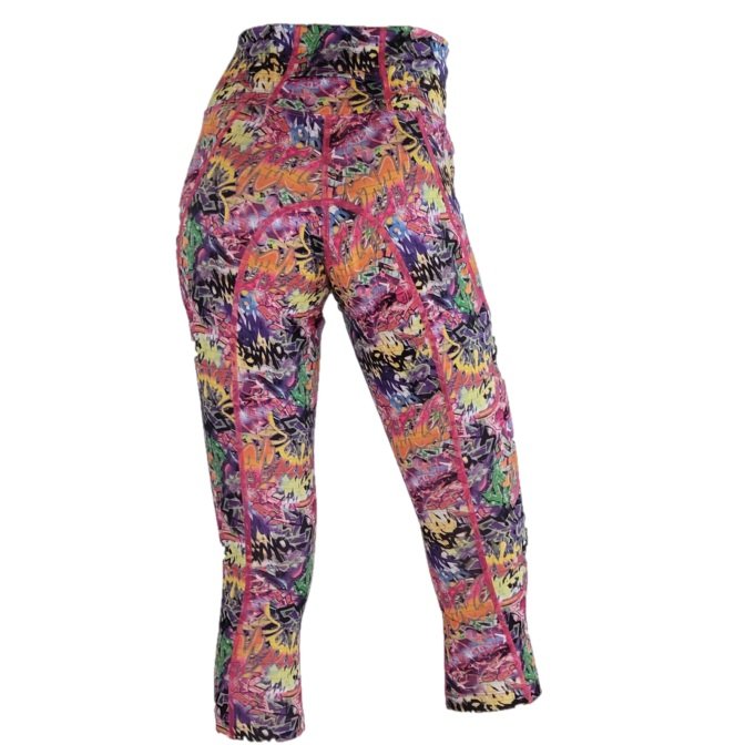 Wild Graffiti Women's Padded Cycling Capri-WCWGL